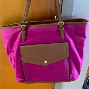 Michael Kors pink nylon-type bag. Never used